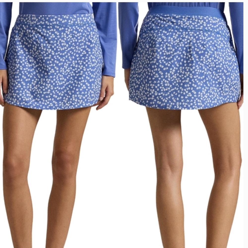 Ralph Lauren RLX Golf Skort NWT $148 Large Golf Concept Blue Multi - Picture 5 of 12